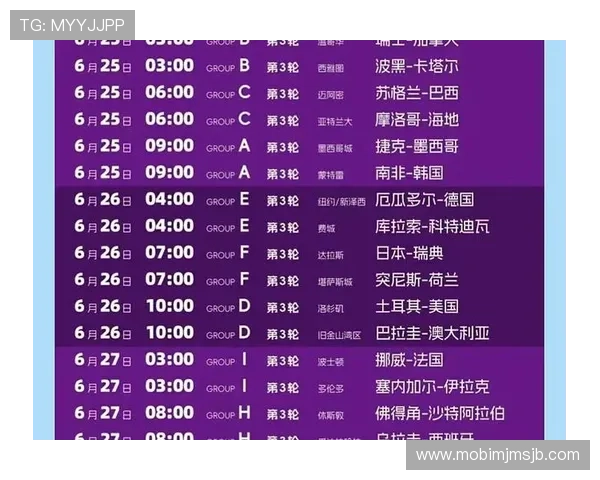 2026年世界杯比赛赛程安排及重要比赛时间详细解读